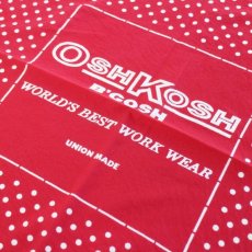 画像1: 80s USA製 OSHKOSH B'GOSH ドット柄 コットン バンダナ 赤★03 (1)