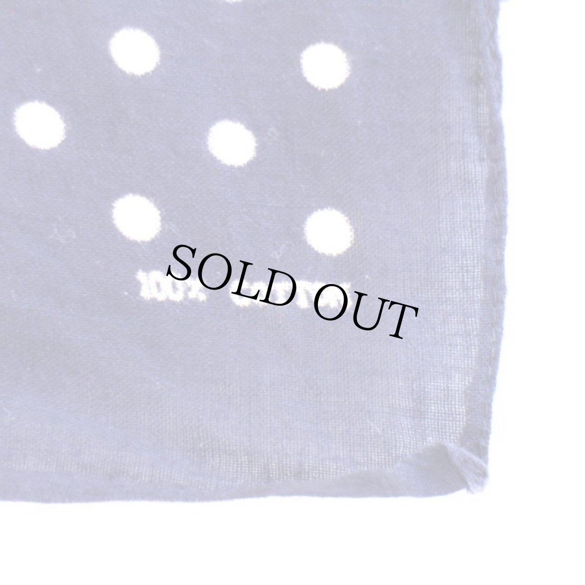 画像3: 70s OSHKOSH B'GOSH ドット柄 コットン バンダナ 紺★14 (3)