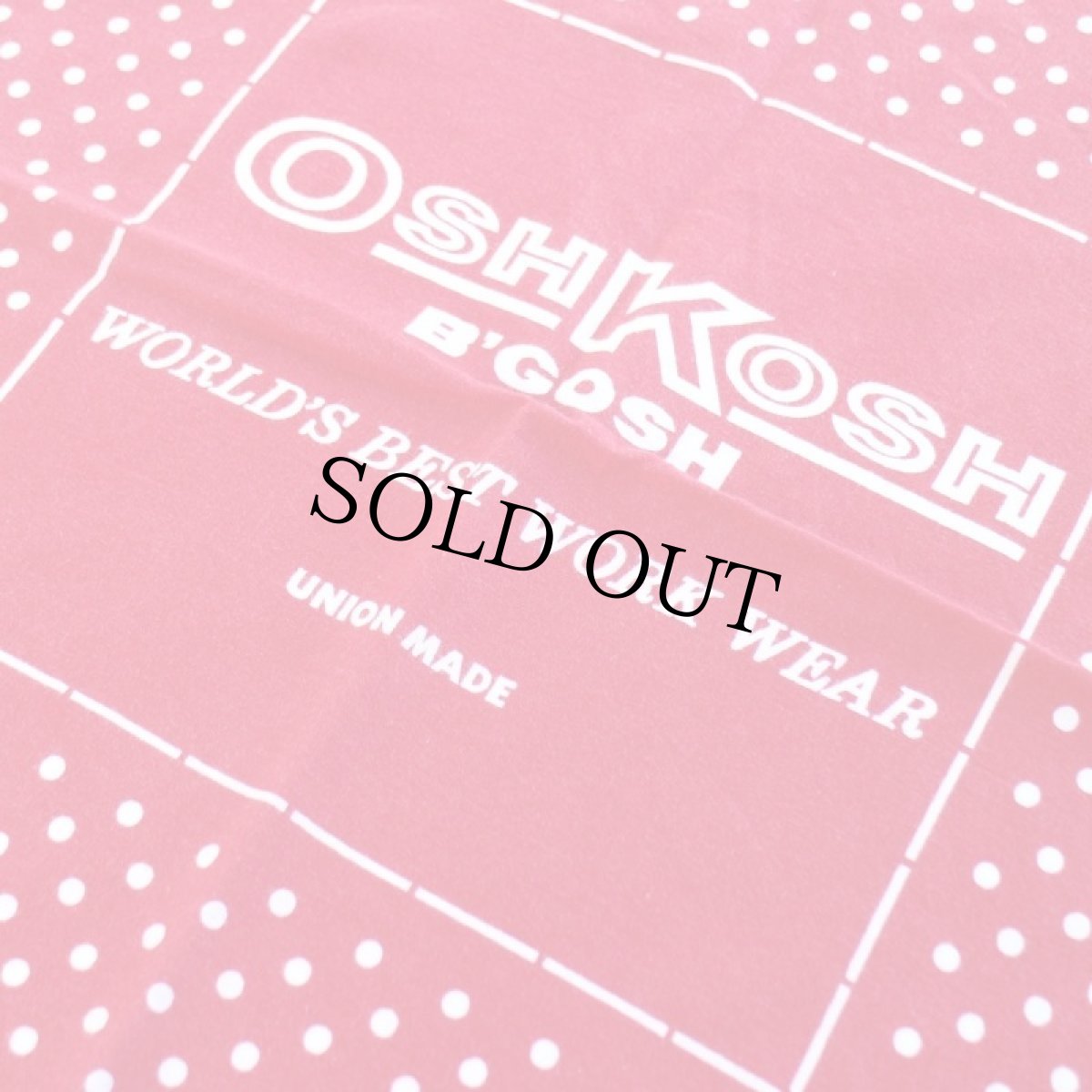 画像2: 80s USA製 OSHKOSH B'GOSH ドット柄 コットン バンダナ 赤★04 (2)