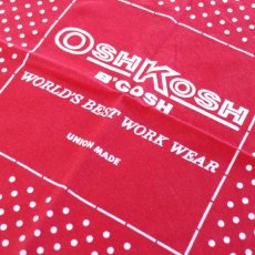 画像1: 80s USA製 OSHKOSH B'GOSH ドット柄 コットン バンダナ 赤★04 (1)