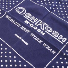 画像1: 70s OSHKOSH B'GOSH ドット柄 コットン バンダナ 紺★14 (1)