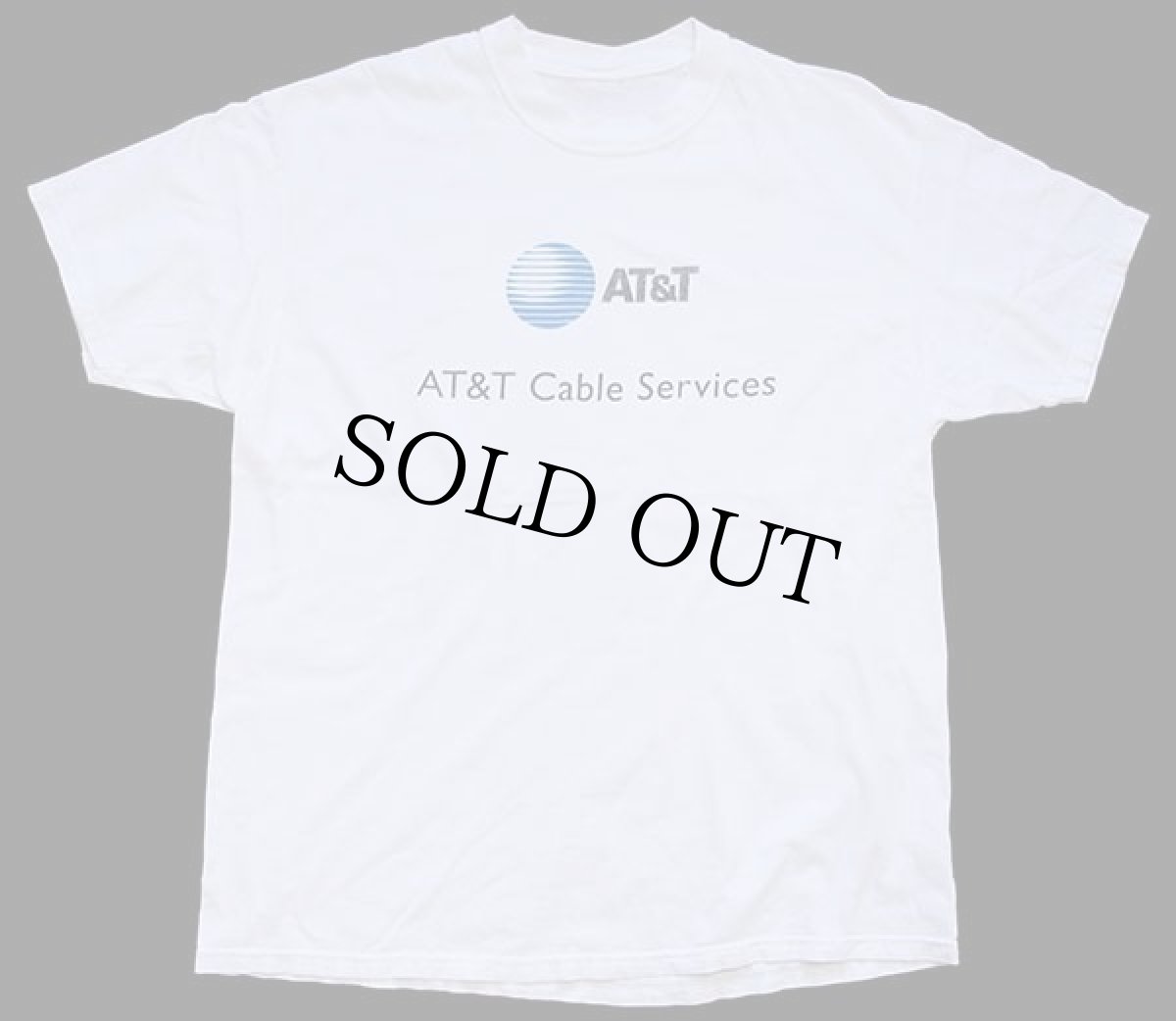 画像2: 00s AT&T Cable Services ロゴ コットンTシャツ 白 (2)