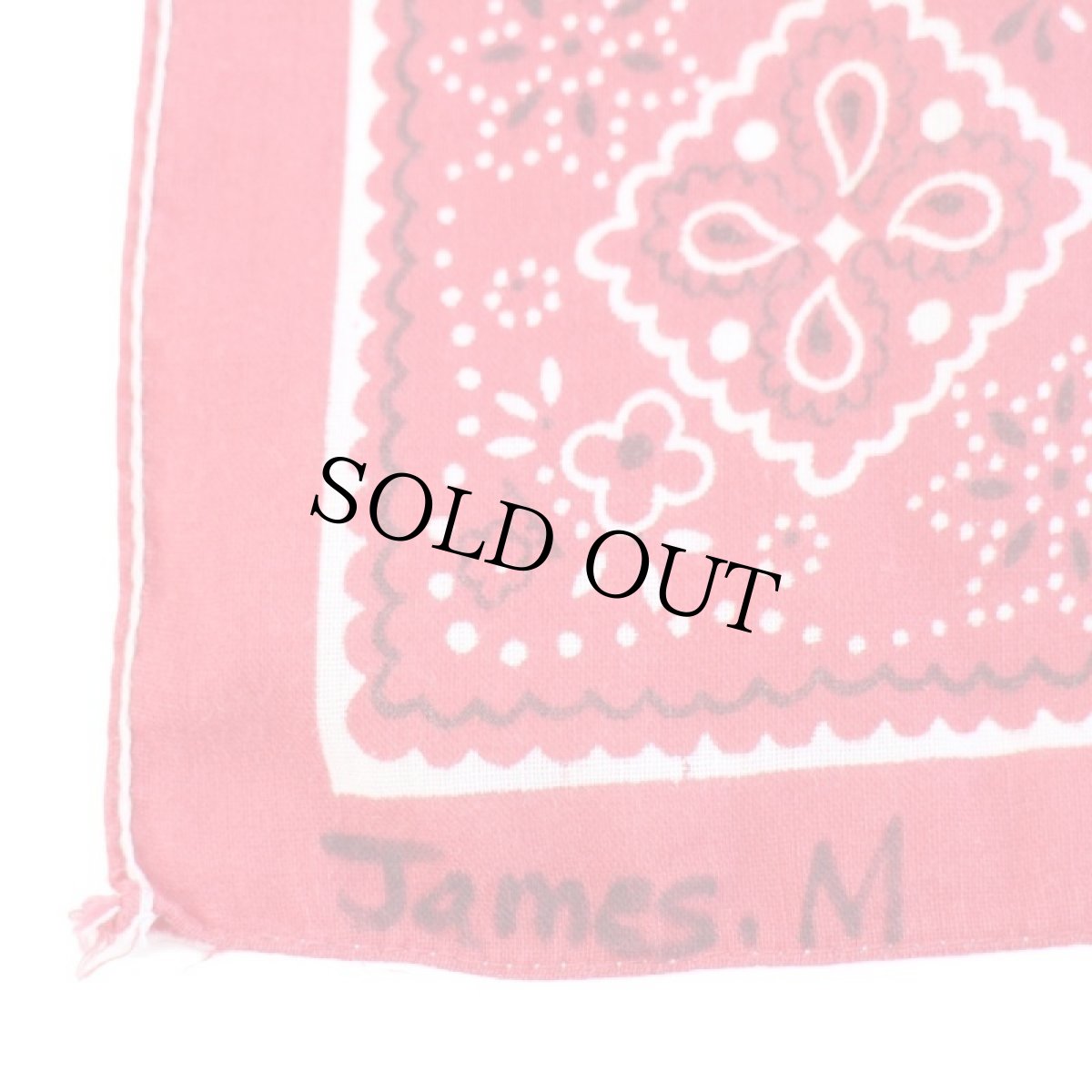 画像4: 60s FAST COLOR RN13960 クッキー柄 コットン バンダナ 赤★18 (4)