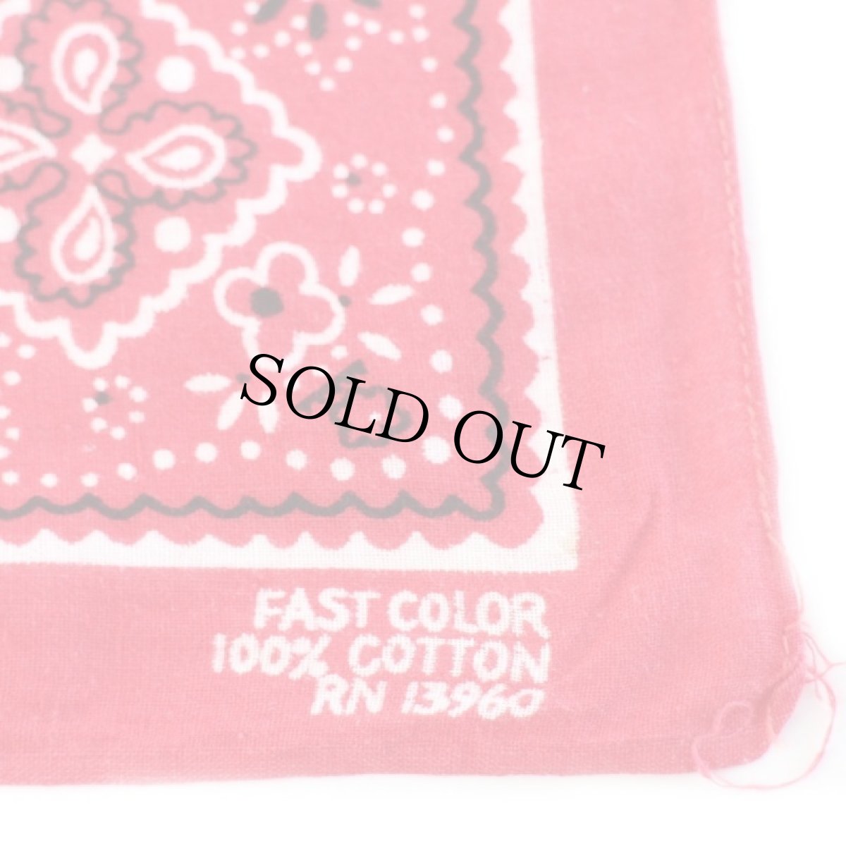 画像3: 60s FAST COLOR RN13960 クッキー柄 コットン バンダナ 赤★15 (3)