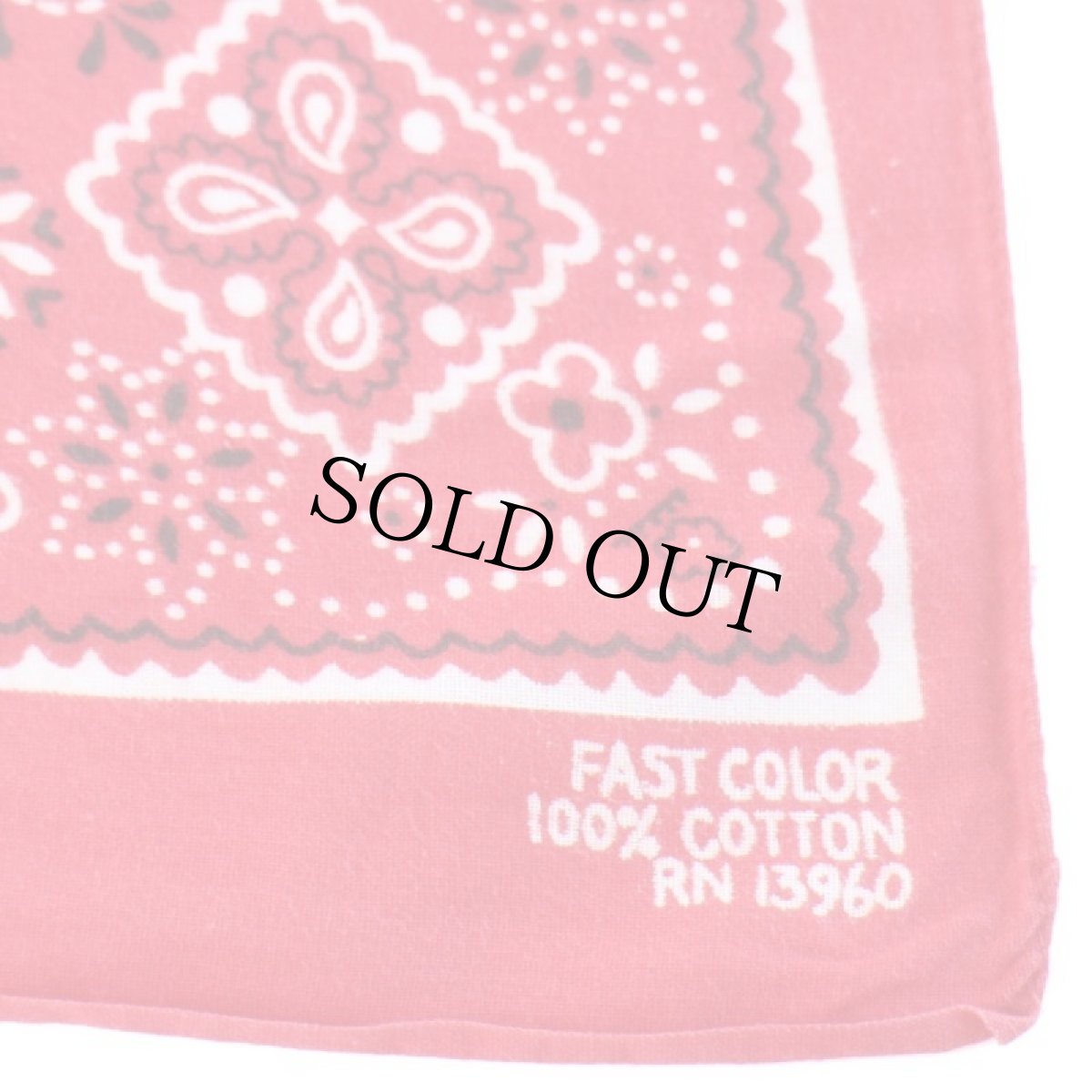 画像3: 60s FAST COLOR RN13960 クッキー柄 コットン バンダナ 赤★19 (3)