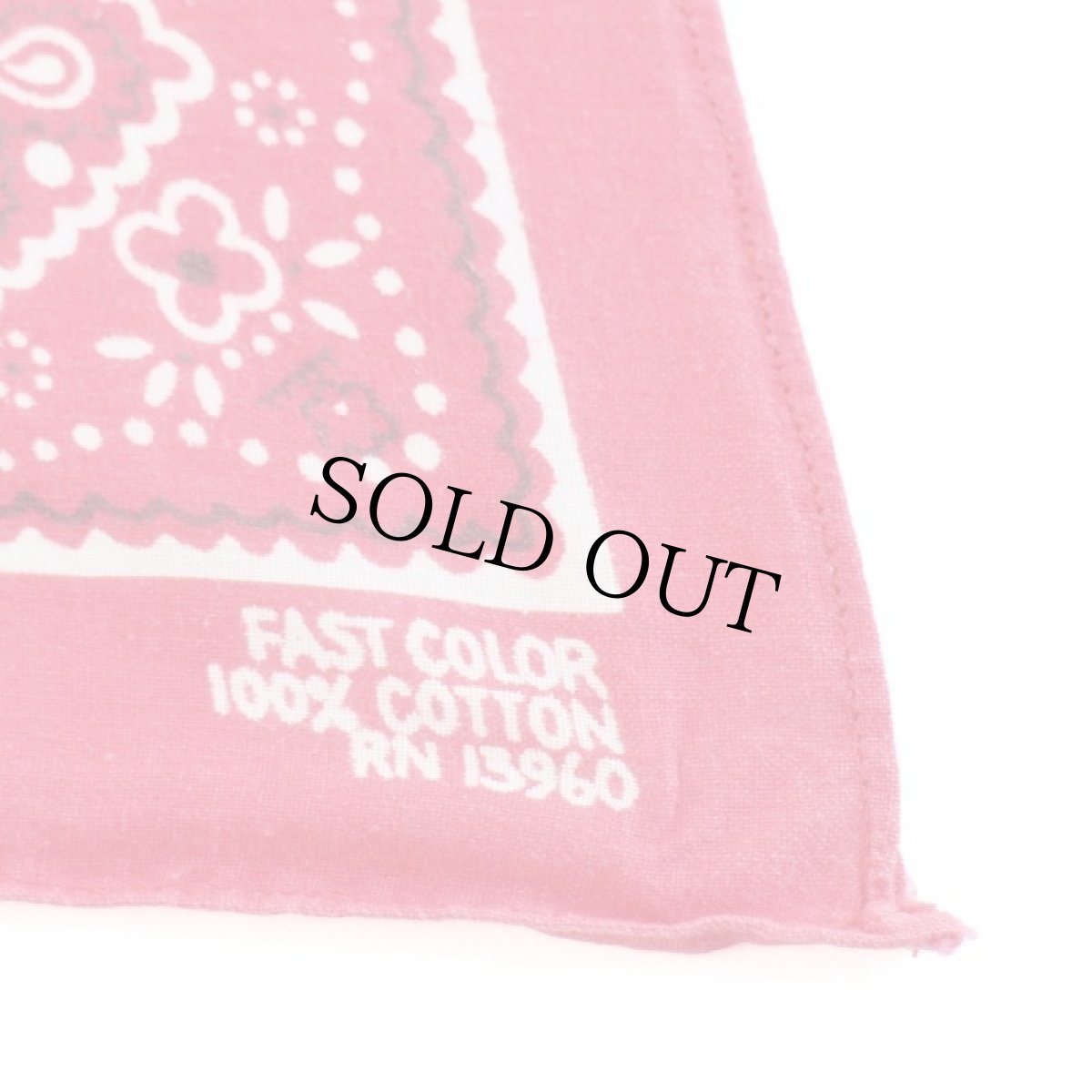 画像3: 60s FAST COLOR RN13960 クッキー柄 コットン バンダナ 赤★17 (3)