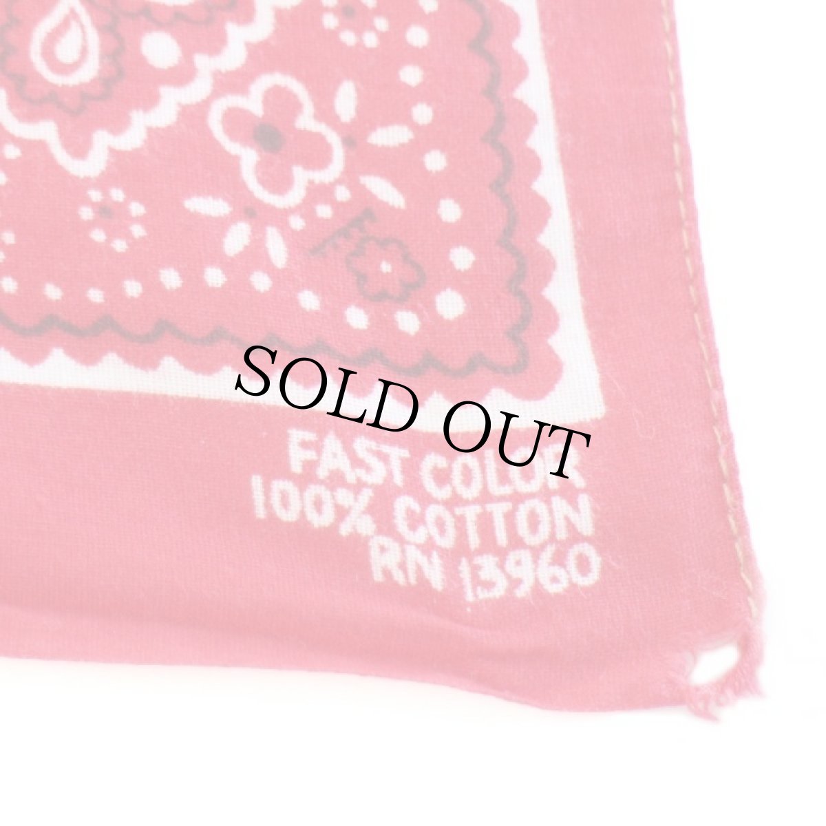 画像3: 60s FAST COLOR RN13960 クッキー柄 コットン バンダナ 赤★16 (3)