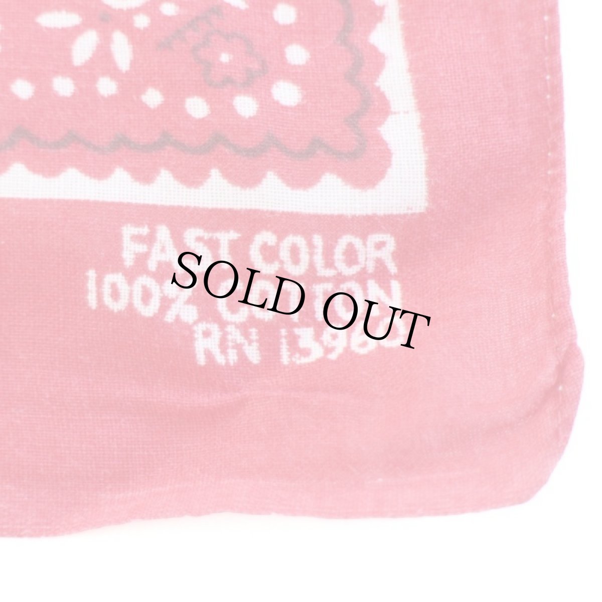 画像3: 60s FAST COLOR RN13960 クッキー柄 コットン バンダナ 赤★18 (3)