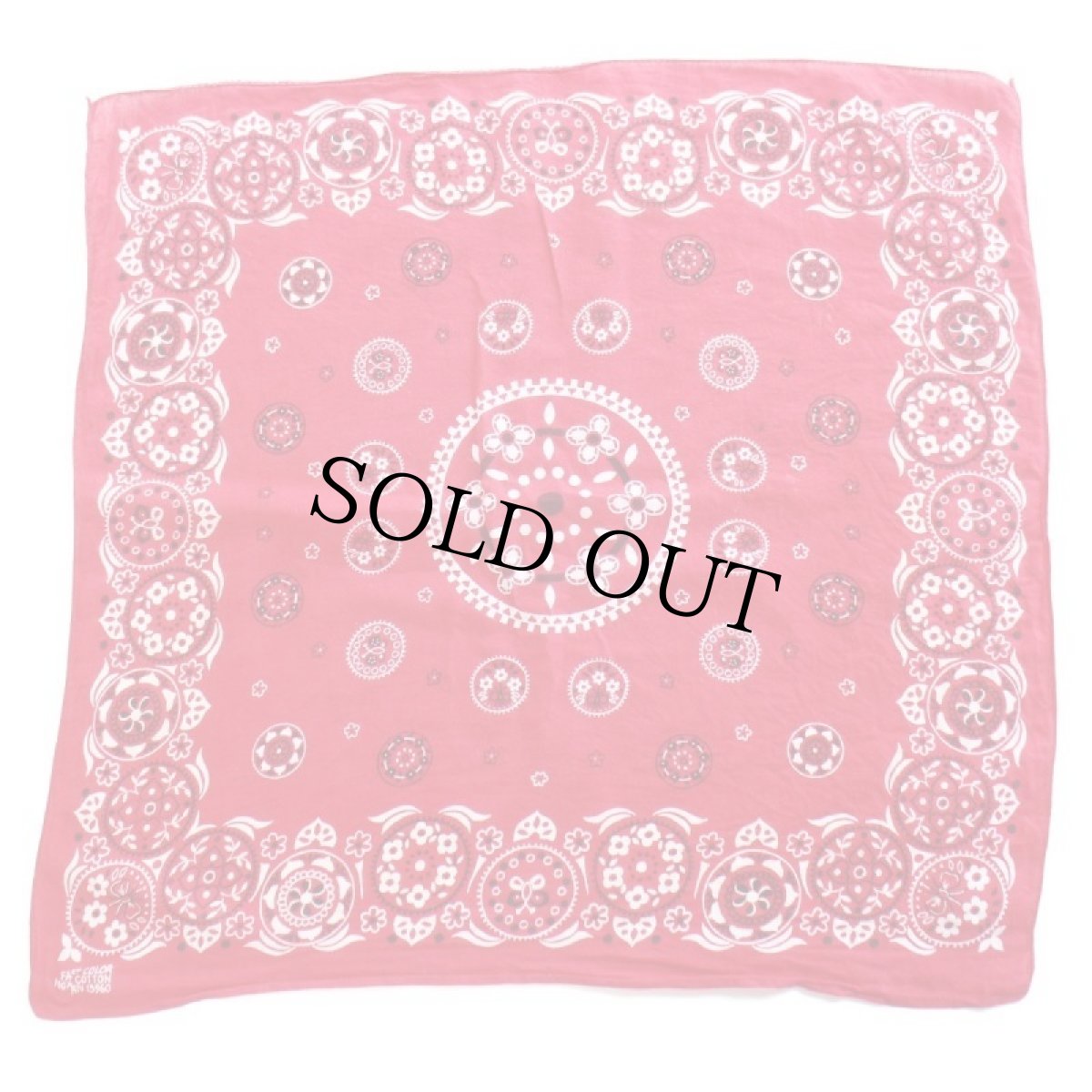 画像2: 60s FAST COLOR RN13960 コットン バンダナ 赤★77 (2)