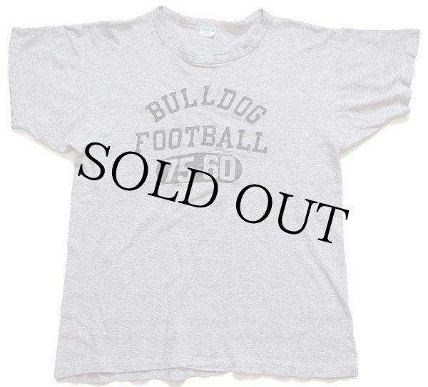 70s USA製 Championチャンピオン BULLDOG FOOTBALL 75-60 三段中