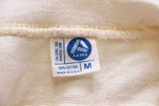 画像5: 70s USA製 ARTEX スヌーピー JOE COOL IT'S COOL TO VOTE! 染み込みプリント コットン フットボールTシャツ 生成り M (5)