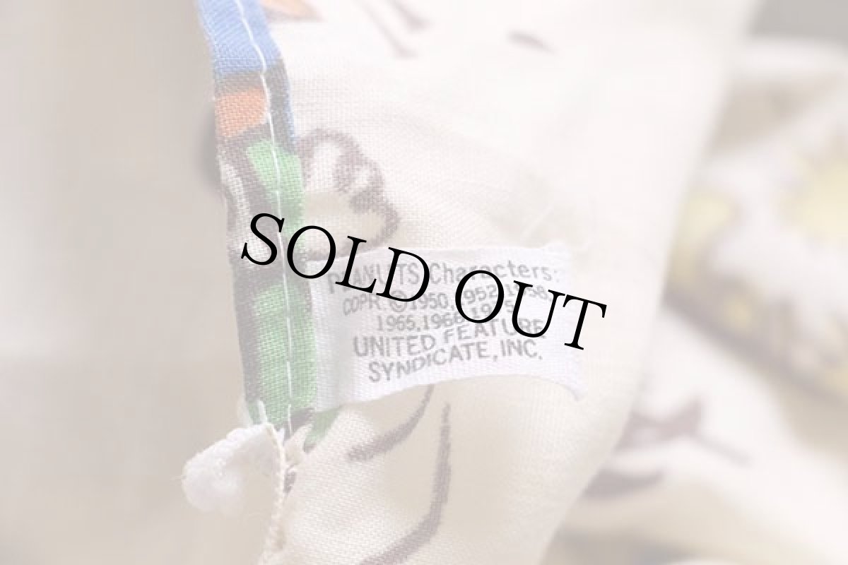 画像4: 70s USA製 スヌーピー カウボーイ柄 染み込みプリント フィットシーツ (4)