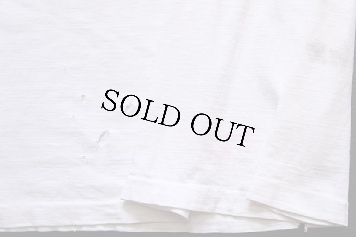 画像5: 60s CHAMPIONチャンピオン プロダクツ ST.GEORGE'S 染み込みプリント チョコチン リンガーTシャツ ボロ 白 L (5)