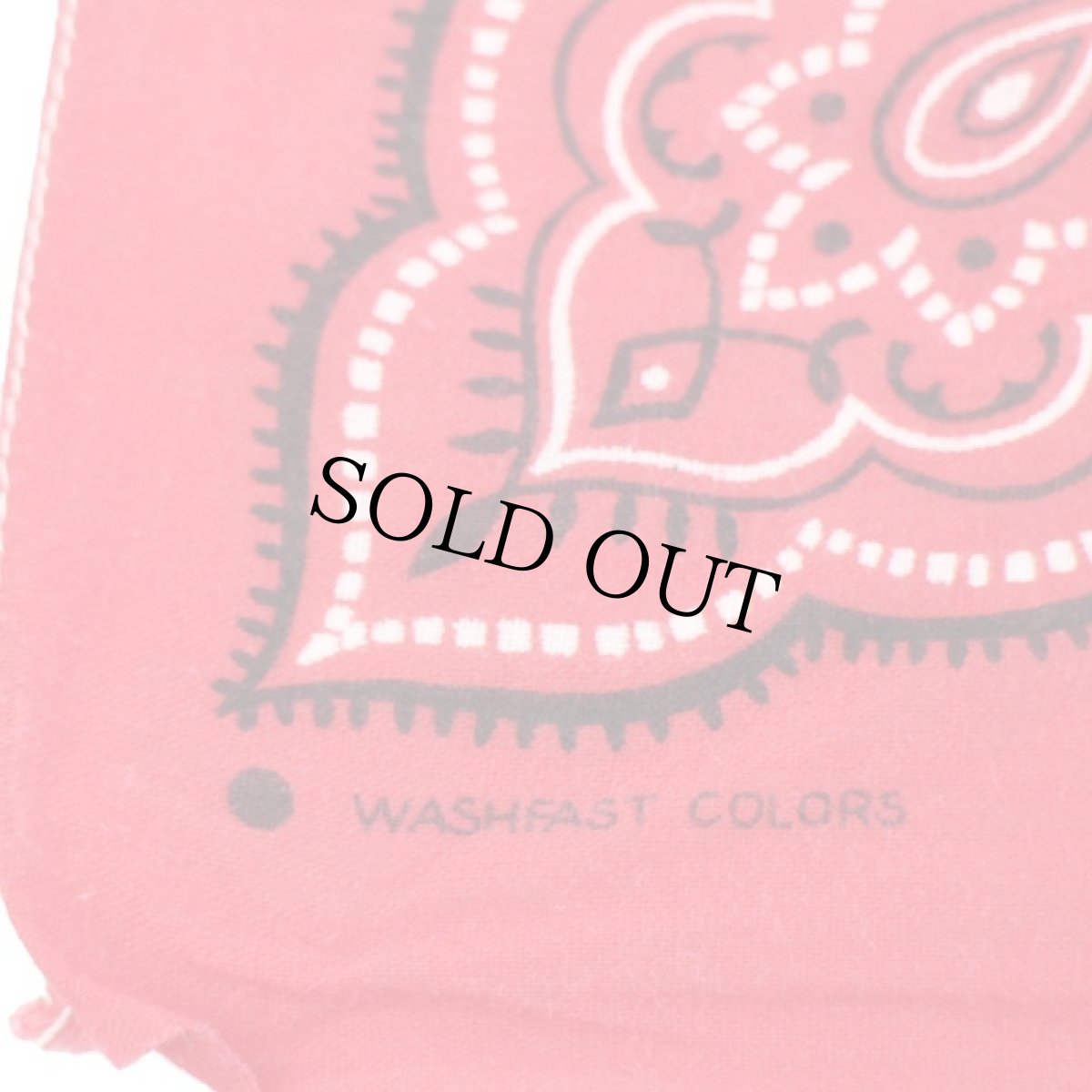 画像3: 50s WASHFAST COLORS コットン バンダナ 赤★101 (3)