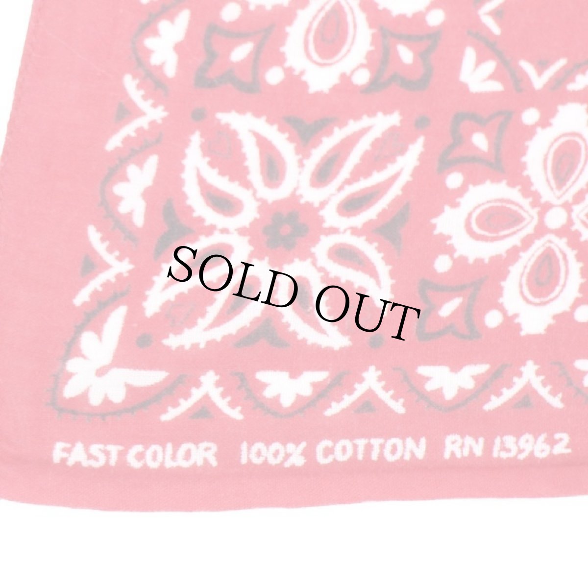 画像3: 60s FAST COLOR RN13962 コットン バンダナ 赤★79 (3)