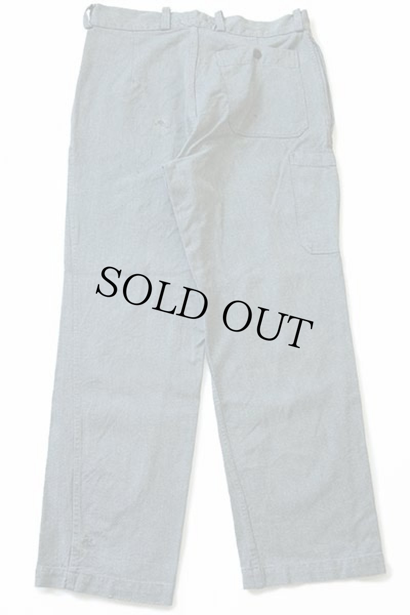 画像3: 80s スイス軍 デニムパンツ グリーングレー w36 (3)