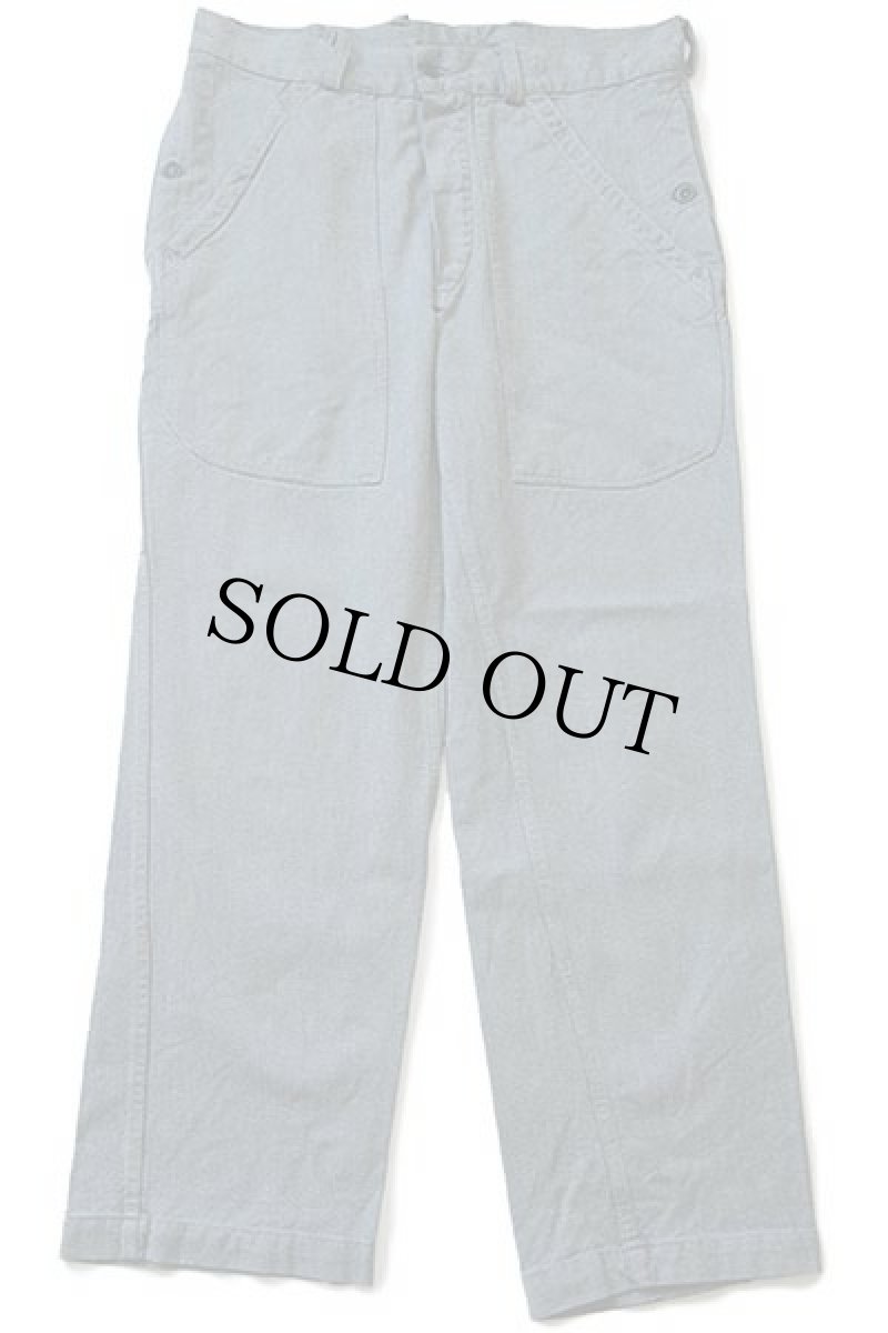 画像2: 80s スイス軍 デニムパンツ グリーングレー w36 (2)