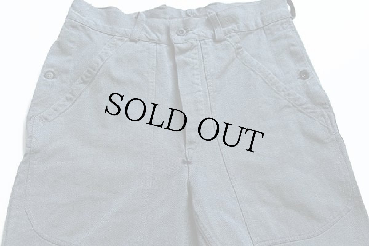 画像4: 80s スイス軍 デニムパンツ グリーングレー w36 (4)