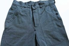 画像4: 80s スイス軍 デニムパンツ グリーングレー w36 (4)