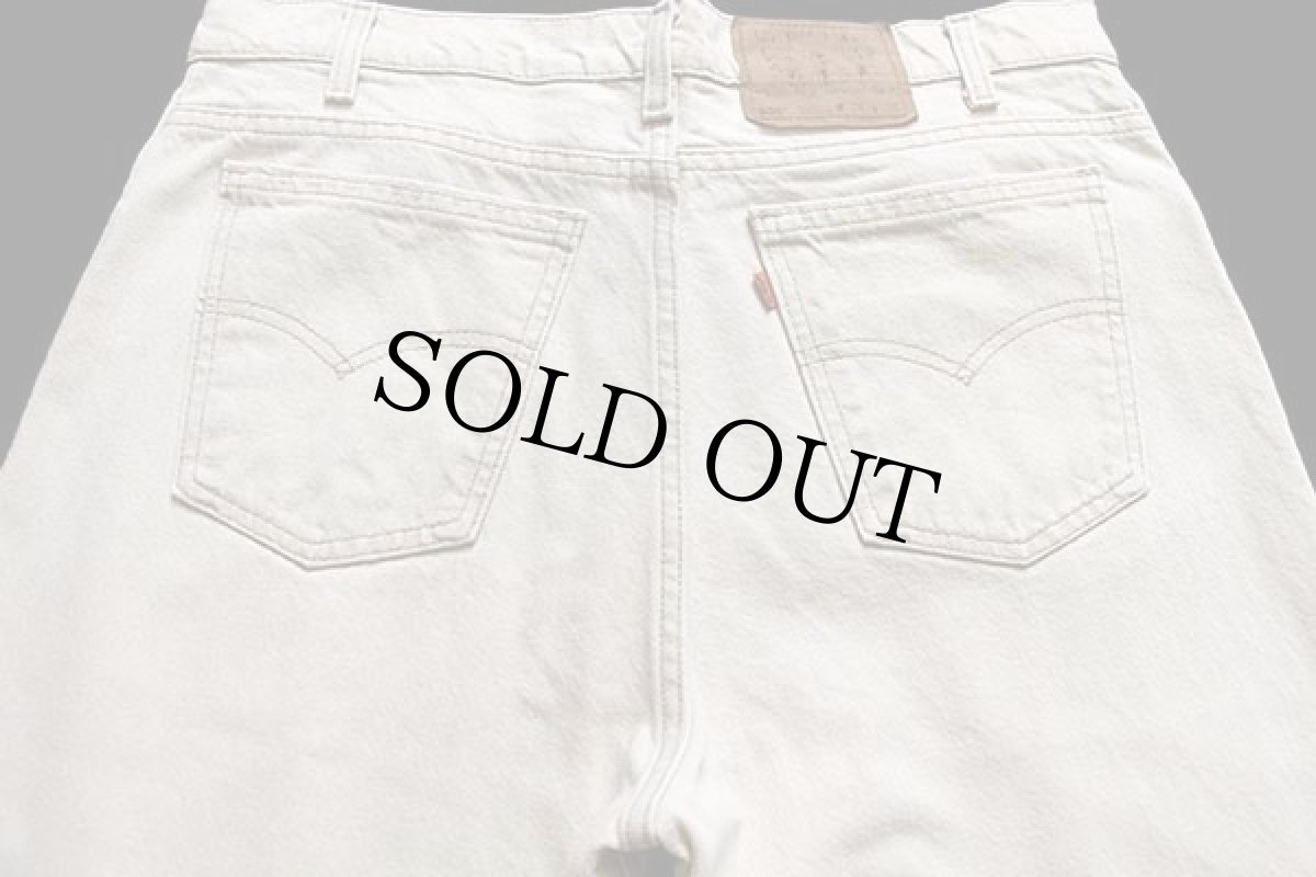 画像5: 90s USA製 Levi'sリーバイス 550 先染め カラーデニムパンツ ライトカーキ w36 L30 (5)