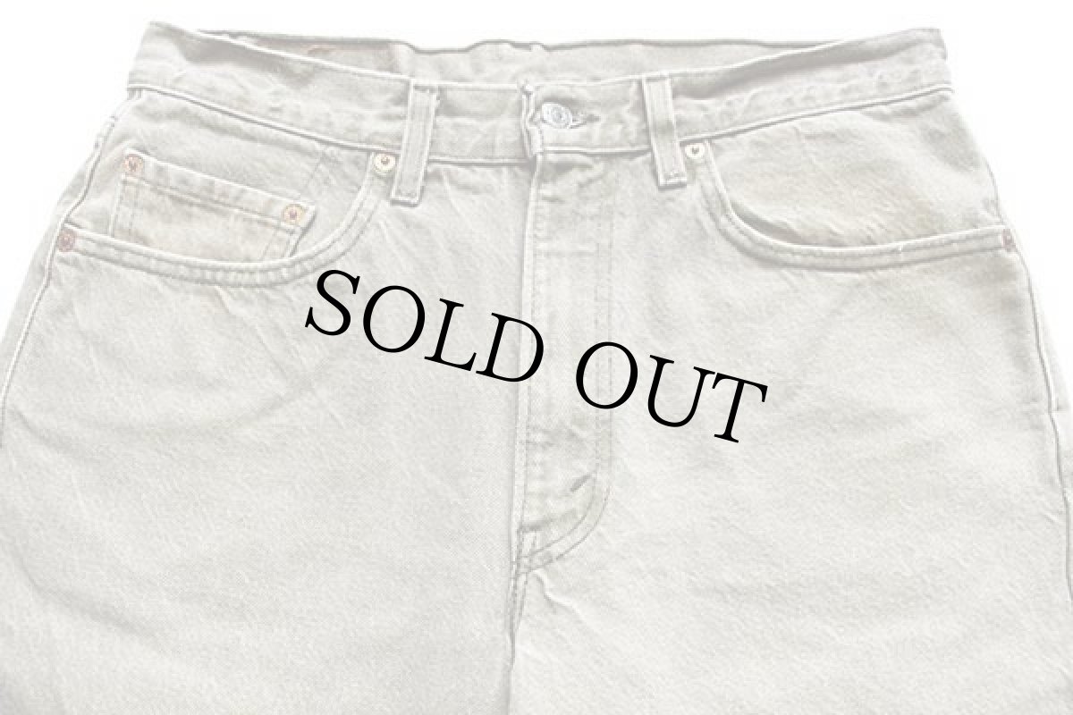 画像4: 90s USA製 Levi'sリーバイス 550 先染め カラーデニムパンツ グリーングレー w33 L30 (4)