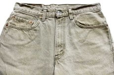 画像4: 90s USA製 Levi'sリーバイス 550 先染め カラーデニムパンツ グリーングレー w33 L30 (4)