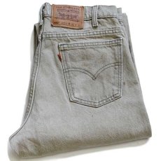 画像1: 90s USA製 Levi'sリーバイス 550 先染め カラーデニムパンツ グリーングレー w32 (1)