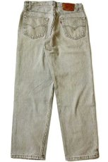 画像3: 90s USA製 Levi'sリーバイス 550 先染め カラーデニムパンツ グリーングレー w33 L30 (3)