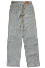 画像3: 90s USA製 Levi'sリーバイス 550 先染め カラーデニムパンツ グリーングレー w33 L34★D (3)