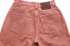 画像5: 90s USA製 Levi'sリーバイス 550 カラーデニムパンツ 後染め ピンク 10 REG.M (5)