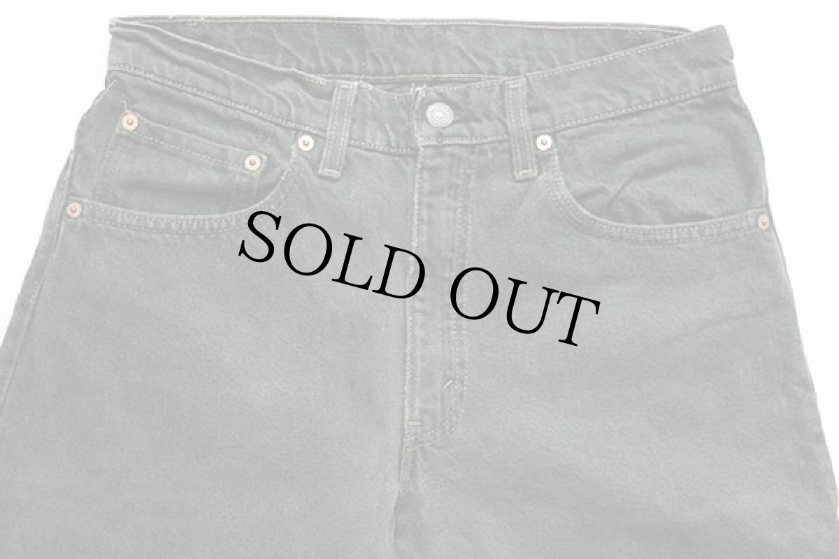 画像4: 90s USA製 Levi'sリーバイス 550 カラーデニムパンツ 後染め 深緑 w31 L30 (4)