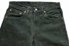 画像4: 90s USA製 Levi'sリーバイス 550 カラーデニムパンツ 後染め 深緑 w31 L30 (4)