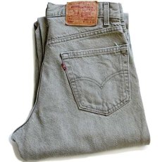 画像1: 90s USA製 Levi'sリーバイス 550 先染め カラーデニムパンツ グリーングレー w33 L34★D (1)