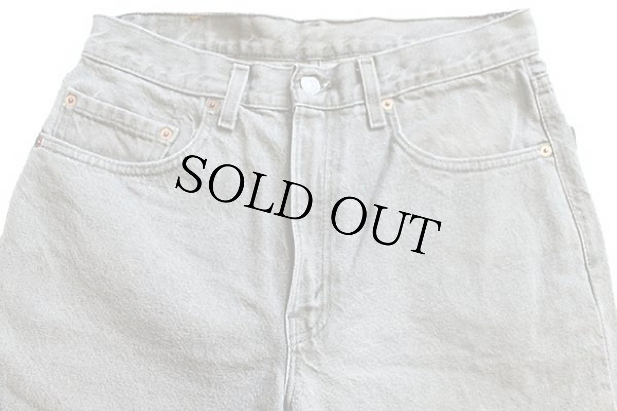 画像4: 90s USA製 Levi'sリーバイス 550 先染め カラーデニムパンツ グリーングレー w33 L34★D (4)