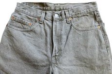 画像4: 90s USA製 Levi'sリーバイス 550 先染め カラーデニムパンツ グリーングレー w33 L34★D (4)