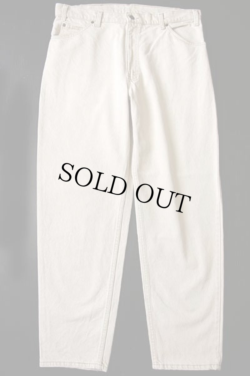 画像2: 90s USA製 Levi'sリーバイス 550 先染め カラーデニムパンツ ライトカーキ w36 L30 (2)