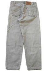 画像3: 90s USA製 Levi'sリーバイス 550 先染め カラーデニムパンツ グリーングレー w32 (3)