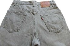 画像5: 90s USA製 Levi'sリーバイス 550 先染め カラーデニムパンツ グリーングレー w33 L34★D (5)