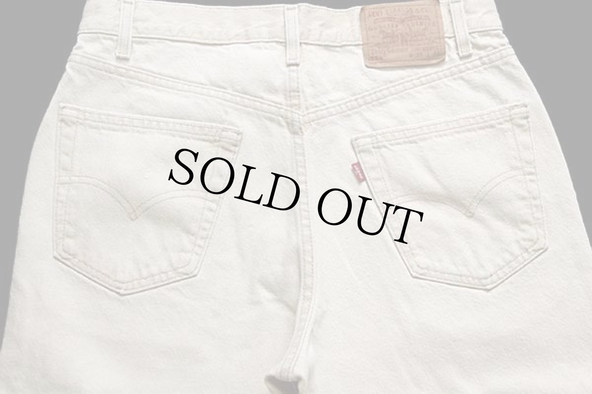 画像5: 90s USA製 Levi'sリーバイス 550 先染め カラーデニムパンツ ライトカーキ w34 L34 (5)