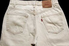 画像5: 90s USA製 Levi'sリーバイス 550 先染め カラーデニムパンツ ライトカーキ w34 L34 (5)