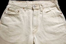 画像4: 90s USA製 Levi'sリーバイス 550 先染め カラーデニムパンツ ライトカーキ w34 L34 (4)