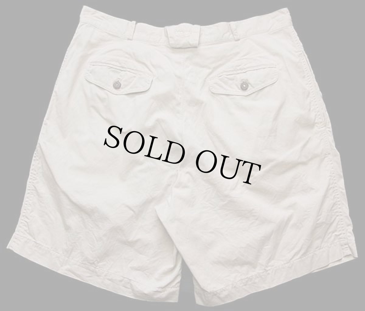 画像2: 90s ハンガリー製 Timberlandティンバーランド ツータック コットン ショートパンツ ライトベージュ 34★ショーツ (2)
