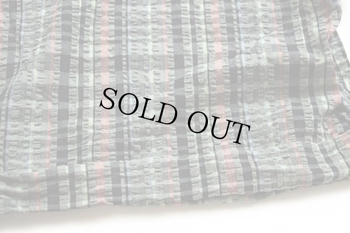 画像6: 90s COSI L'UOMO チェック ツータック コットン シアサッカー ショートパンツ 31★ショーツ (6)