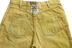 画像5: 90s KITOSH テーパード カラーデニムパンツ 後染め イエロー 33 (5)