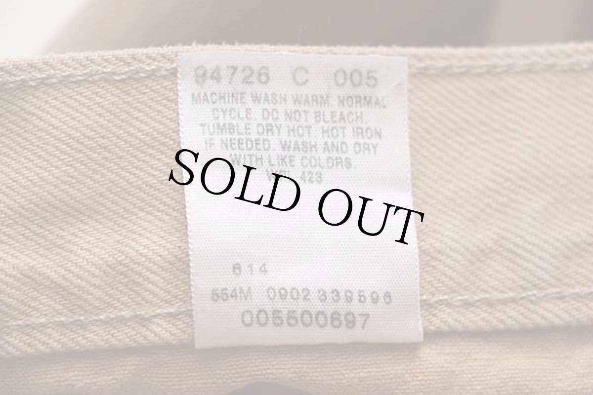 画像7: 00s USA製 Levi'sリーバイス 550 カラーデニムパンツ 後染め カーキ w32 L30 (7)