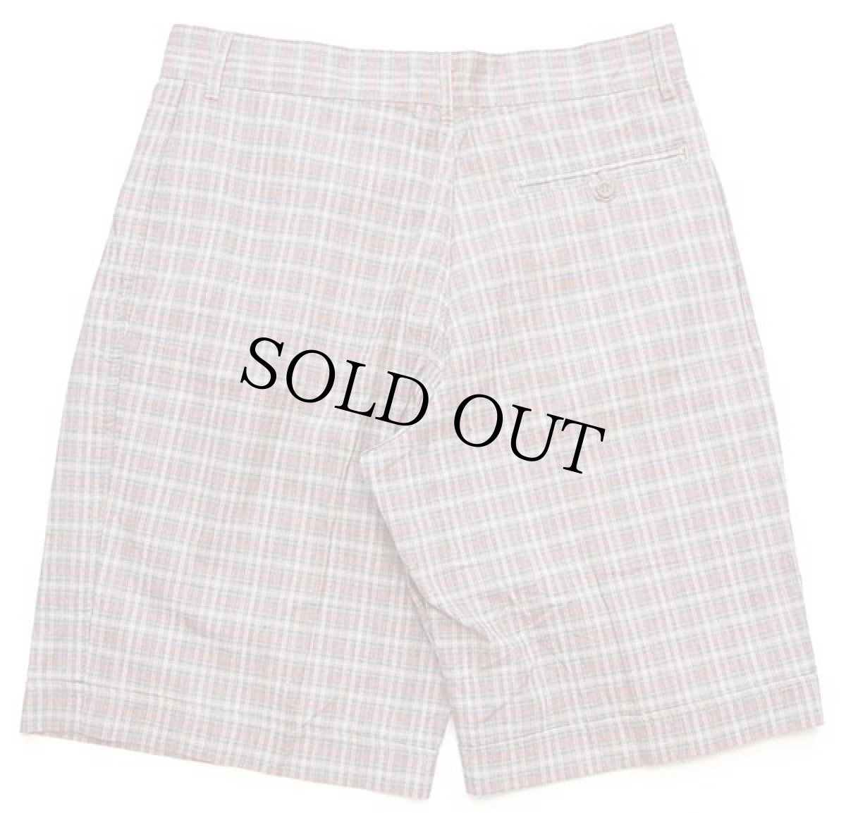 画像2: デッドストック★フランス製 new man ツータック チェック コットン ショートパンツ 32★ショーツ (2)