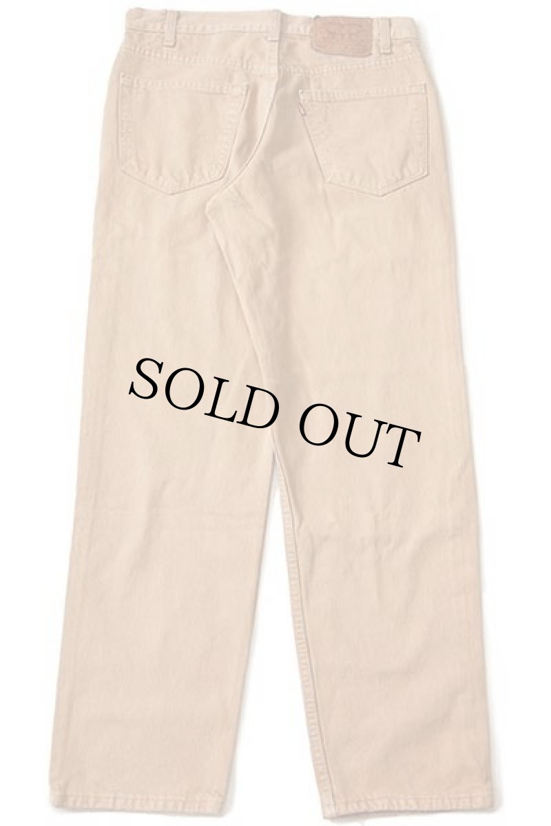 画像3: 00s USA製 Levi'sリーバイス 550 カラーデニムパンツ 後染め カーキ w32 L30 (3)
