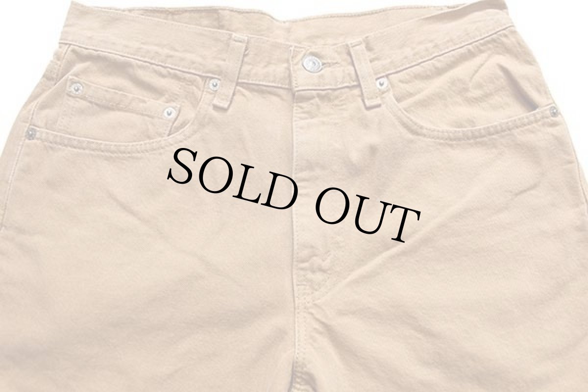 画像4: 00s USA製 Levi'sリーバイス 550 カラーデニムパンツ 後染め カーキ w32 L30 (4)