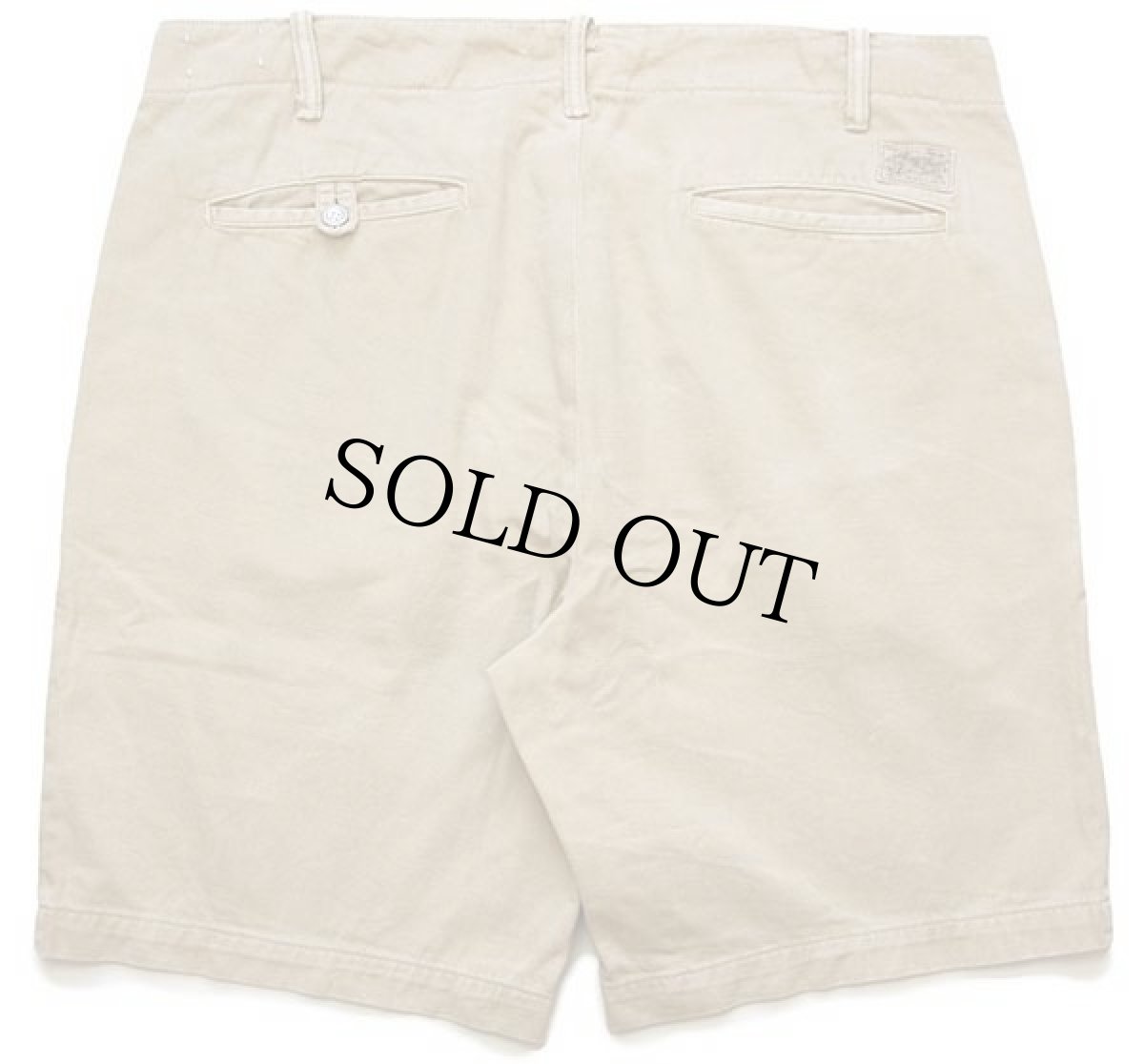 画像2: ポロ ラルフローレン ビンテージ加工 コットン チノ ショートパンツ カーキ 33★ショーツ (2)