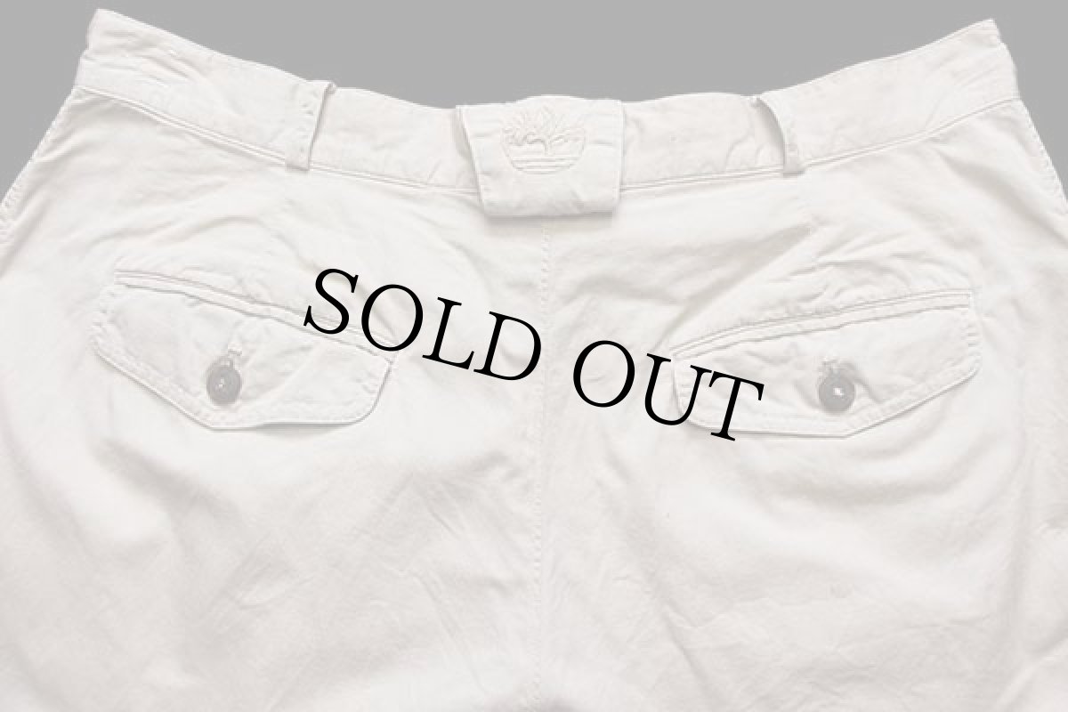 画像4: 90s ハンガリー製 Timberlandティンバーランド ツータック コットン ショートパンツ ライトベージュ 34★ショーツ (4)